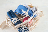 Zero waste utensil wrap- grey linen